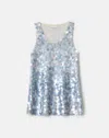 Lafayette 148 Sequin Cashmere Knit Tank In Lavender Tint Multi