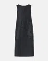 Lafayette 148 Shadow Lines Jacquard Gown In Black