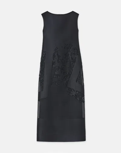 Lafayette 148 Shadow Lines Dégradé Jacquard Gown In Black