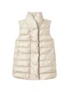 Lafayette 148 Pearlized Reversible Down Puffer Vest In Neutral