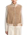 Lafayette 148 Shearling Vest In Brown