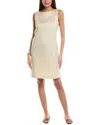 Lafayette 148 New York Harpson Wool-blend Sheath Dress In Brown