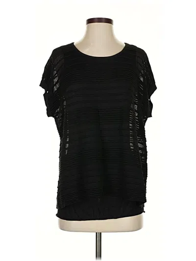 Pre-owned Lafayette 148 Short Sleeve T-shirt In Black