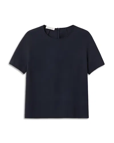 Lafayette 148 Short Sleeve Top In Blue