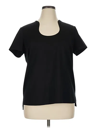 Pre-owned Lafayette 148 Short Sleeve T-shirt In Black