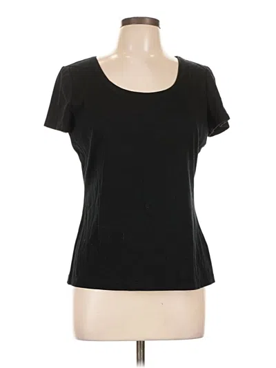 Pre-owned Lafayette 148 Short Sleeve T-shirt In Black