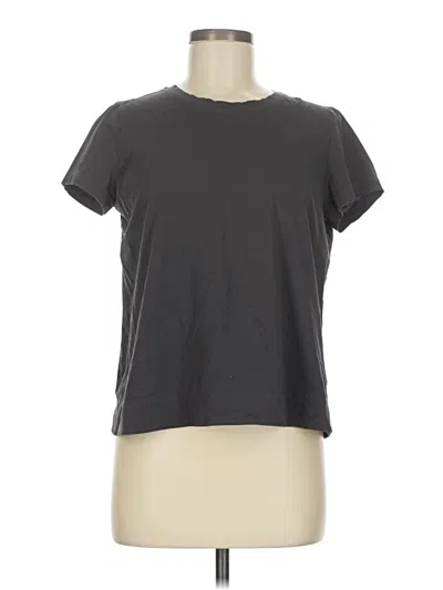 Pre-owned Lafayette 148 Short Sleeve T-shirt In Gray