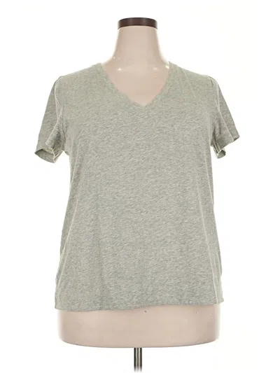 Pre-owned Lafayette 148 Short Sleeve T-shirt In Gray