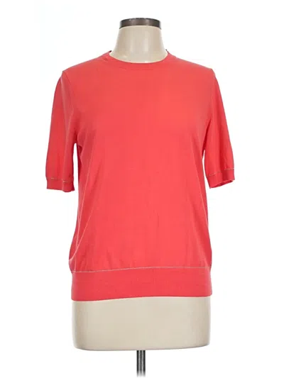 Pre-owned Lafayette 148 Short Sleeve T-shirt In Red
