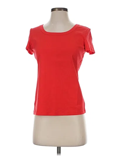 Pre-owned Lafayette 148 Short Sleeve T-shirt In Red