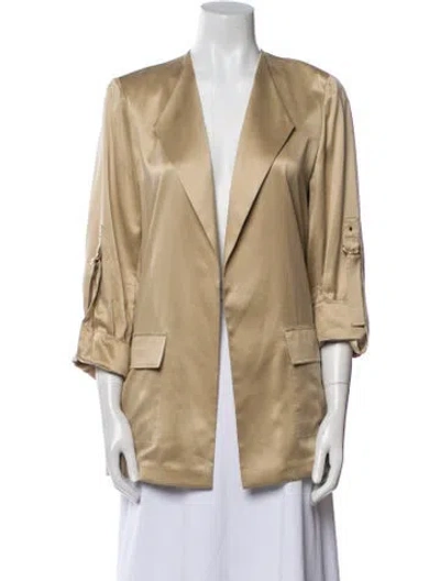 Pre-owned Lafayette 148 Silk Blazer In Neutral