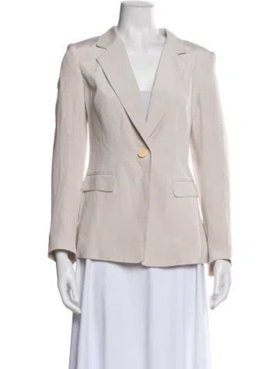 Pre-owned Lafayette 148 Silk Blazer In Neutral