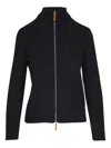 Lafayette 148 Petite Cotton-silk Tape Knit Bomber In Black