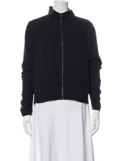 Pre-owned Lafayette 148 Silk Bomber Jacket In Multi