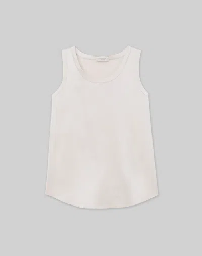 Lafayette 148 Silk Charmeuse Reversible Perla Blouse In Pearl