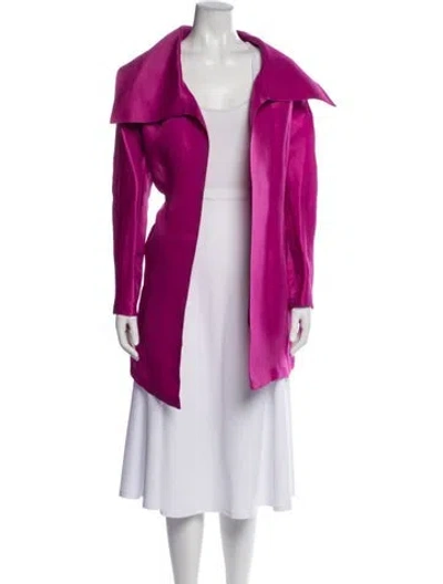 Pre-owned Lafayette 148 Silk Coat In Pink