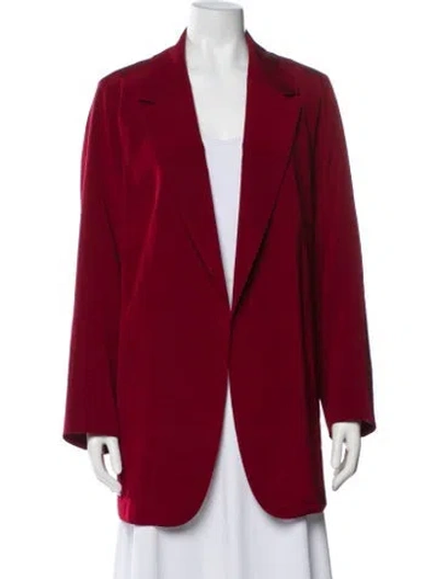 Pre-owned Lafayette 148 Silk Coat In Red