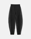 Lafayette 148 Silk Crepe Pleated Balloon Knit Pant In Black
