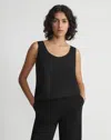 Lafayette 148 Finnley Scoop Neck Tank In Black