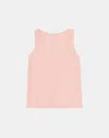 Lafayette 148 Silk Double Georgette Sleeveless Blouse In Pink Dusk