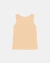 Lafayette 148 Silk Double Georgette Sleeveless Blouse In Straw