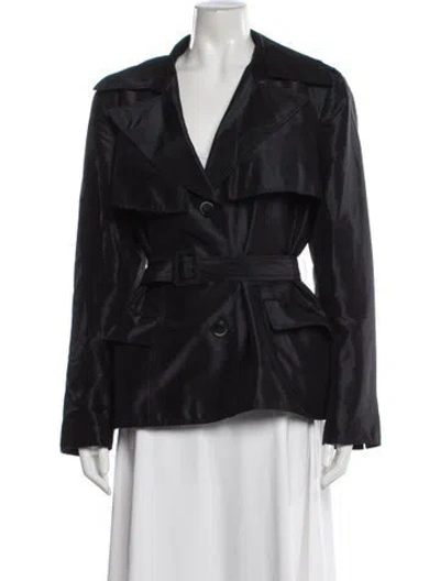 Pre-owned Lafayette 148 Silk Evening Jacket In Black