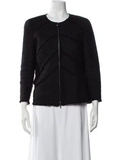 Pre-owned Lafayette 148 Silk Jacket In Black