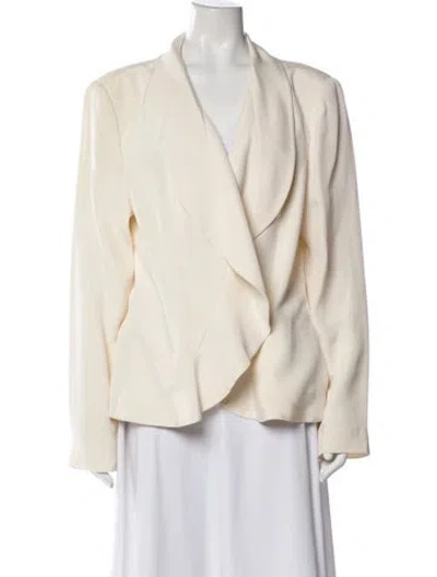 Pre-owned Lafayette 148 Silk Jacket In Neutral