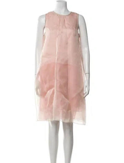 Pre-owned Lafayette 148 Silk Knee-length Dress W/ Tags In Multi