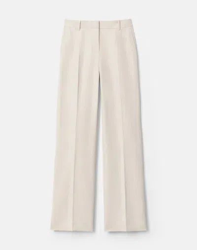 Lafayette 148 Silk-linen Gates Pant In Pearl