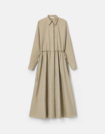 Lafayette 148 Silk Long Sleeve Button Midi Shirt Dress