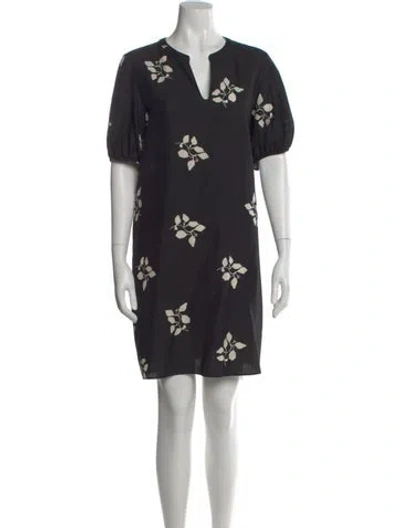 Pre-owned Lafayette 148 Silk Mini Dress In Black