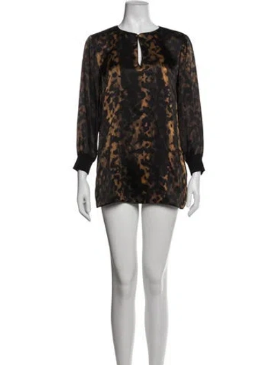 Pre-owned Lafayette 148 Silk Mini Dress In Black
