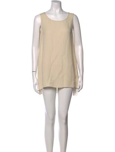 Pre-owned Lafayette 148 Silk Mini Dress In Neutral