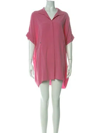 Pre-owned Lafayette 148 Silk Mini Dress In Pink