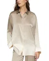 Lafayette 148 Silk Ombre Oversized Shirt In Hickory Multi