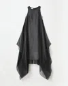 Lafayette 148 Handkerchief Silk Organza Maxi Dress In Black