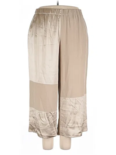 Lafayette 148 Silk Pants In Tan