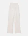 Lafayette 148 Silk Satin Riverside Pant In Pearl