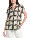 Lafayette 148 New York Silk Shirt In Multi