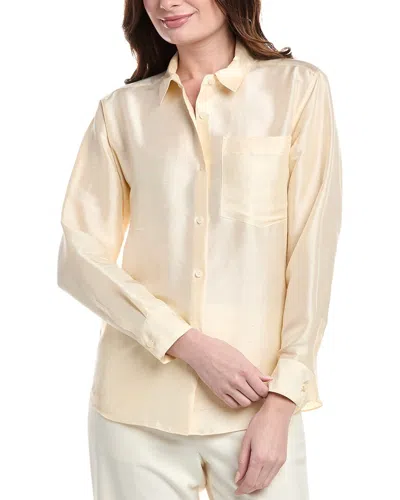 Lafayette 148 Silk Shirt In Neutral