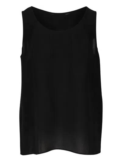 Lafayette 148 Silk Top In Black