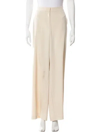 Pre-owned Lafayette 148 Silk Wide Leg Pants W/ Tags In Neutral