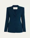 Lafayette 148 Single-breasted Tailored Blazer In Lido Blue