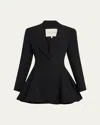 Lafayette 148 Single-button Godet Blazer In Black