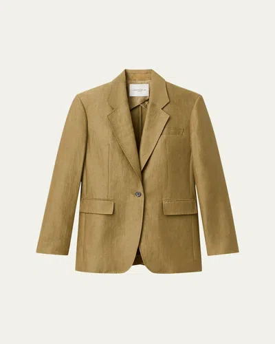 Lafayette 148 Single-button Blazer In Green