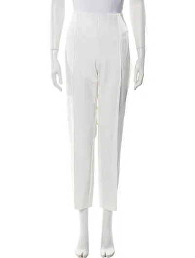 Pre-owned Lafayette 148 Skinny Leg Pants In White