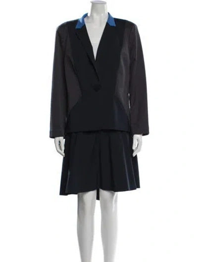 Pre-owned Lafayette 148 Skirt Set In Blue