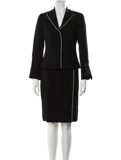 Pre-owned Lafayette 148 Skirt Suit In Black