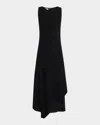 Lafayette 148 New York Asymmetric Finesse Crepe Dress